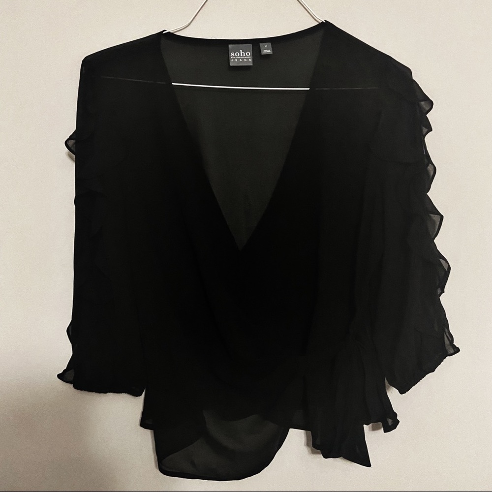 NWOT New York & Company Black Sheer top